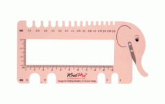 шкала для визначення розмірів спиць та гачків (рожевий слоник)