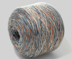 сріблясто-біло-графітно-помаранчевий