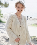 ДОВГИЙ КАРДІ ЗВ'ЯЗАНИЙ АНГЛІЙСЬКОЙ РЕЗИНКОЙ І V-ПОДІБНОЙ ГОРЛОВИНОЙ 