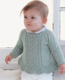 ДИТЯЧИЙ ДЖЕМПЕР З ХВИЛЕПОДІБНИМ ВІЗЕРУНКОМ І АЖУРАМИ 