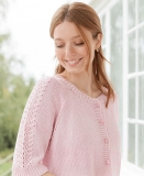 НІЖНИЙ ВЕСНЯНИЙ КАРДІ З РЕГЛАНОМ, ХВИЛЕПОДІБНИМІ ВІЗЕРУНКАМИ ТА РУКАВАМИ 3/4 